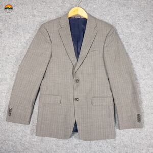 Tommy Hilfiger Blazer Gray Striped Long Sleeve Preppy Old Money College Men's 38